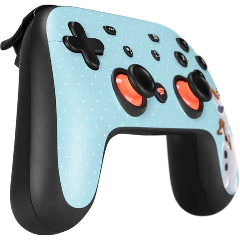 Disney Frozen Olaf Polka Dots Google Stadia Controller Skin