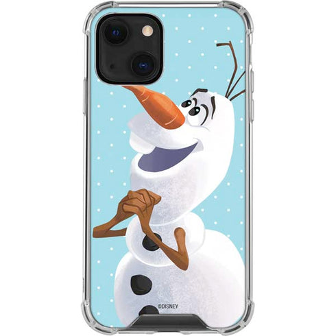 Disney Frozen Olaf Polka Dots iPhone 13 Mini Clear Case