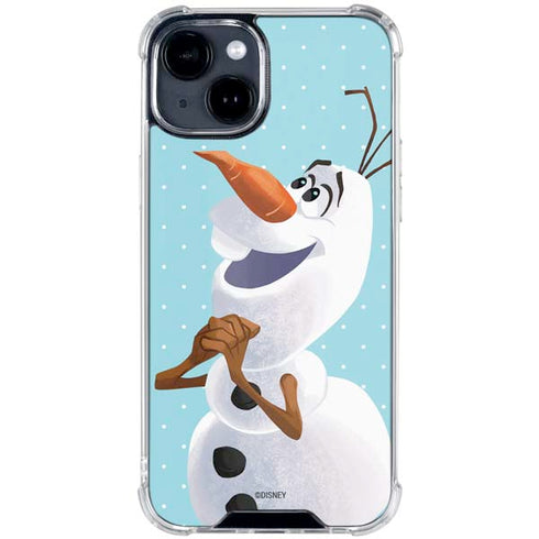 Disney Frozen Olaf Polka Dots iPhone 14 Plus Clear Case
