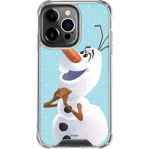 Disney Frozen Olaf Polka Dots iPhone 14 Pro Clear Case