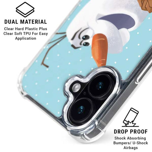 Disney Frozen Olaf Polka Dots iPhone 16 Plus Clear Case