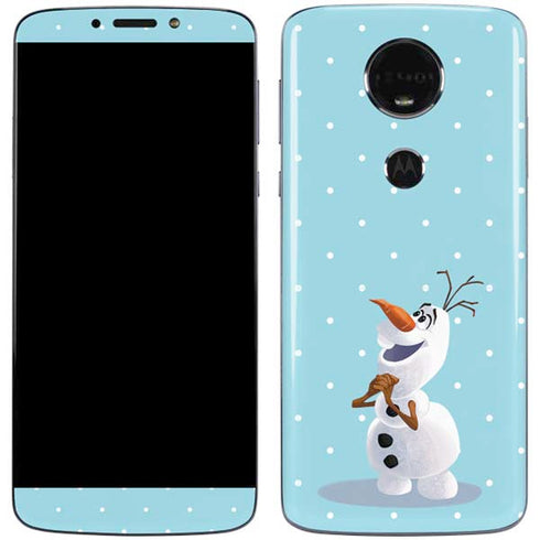 Disney Frozen Olaf Polka Dots Moto E5 Plus Skin