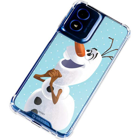 Disney Frozen Olaf Polka Dots Moto G Play 4G (2024) Clear Case