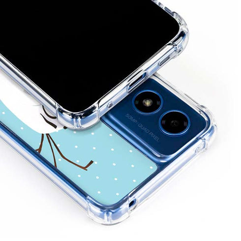 Disney Frozen Olaf Polka Dots Moto G Play 4G (2024) Clear Case