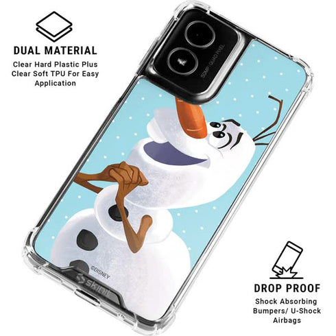 Disney Frozen Olaf Polka Dots Moto G Power 5G (2024) Clear Case