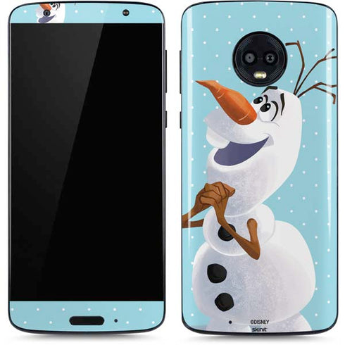 Disney Frozen Olaf Polka Dots Moto G6 Skin