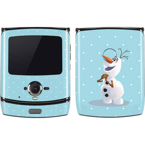 Disney Frozen Olaf Polka Dots Motorola RAZR Skin