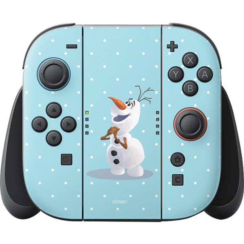 Disney Frozen Olaf Polka Dots Nintendo Switch 2 (2025) Joy-Con Controller Skin