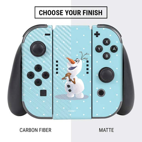 Disney Frozen Olaf Polka Dots Nintendo Switch Bundle Skin