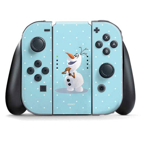 Disney Frozen Olaf Polka Dots Nintendo Switch (2017-2021) Joy-Con Controller Skin