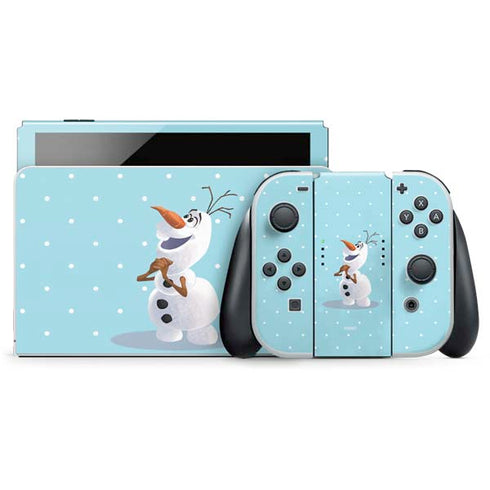 Disney Frozen Olaf Polka Dots Nintendo Switch OLED (2021) Skin