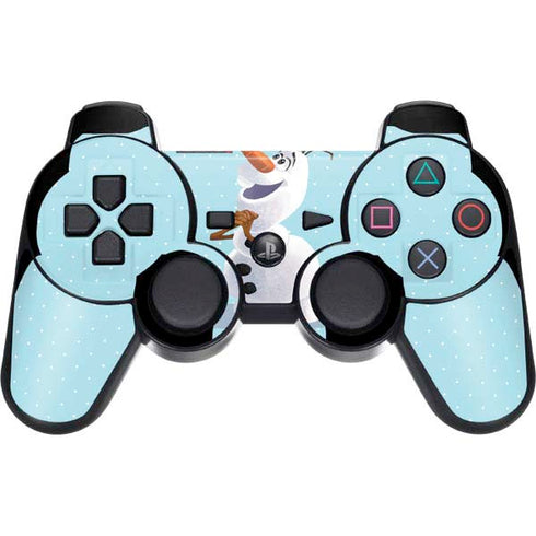 Disney Frozen Olaf Polka Dots PS3 Dual Shock wireless controller Skin