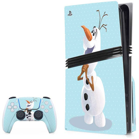 Disney Frozen Olaf Polka Dots PS5 Pro Disk Bundle Skin