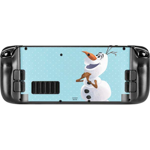 Disney Frozen Olaf Polka Dots Steam Deck Handheld Gaming Computer Skin