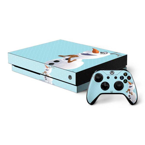 Disney Frozen Olaf Polka Dots Xbox One X Bundle Skin