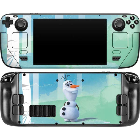 Disney Frozen II Olaf Steam Deck Handheld Gaming Computer OLED Skin