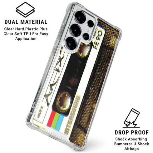 Old Mixtape Galaxy S25 Ultra Clear Case