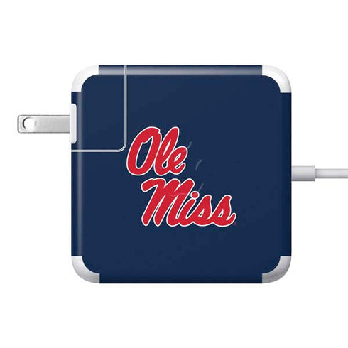 University of Mississippi Rebels Ole Miss 85W Power Adapter (15 and 17 inch MacBook Pro Charger) Skin