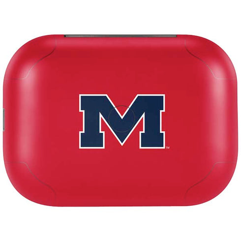 University of Mississippi Ole Miss Logo Red Amazon Echo Buds Skin