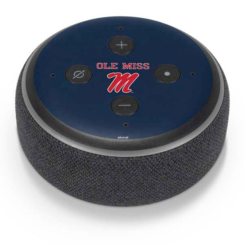 University of Mississippi Ole Miss Blue Amazon Echo Dot Skin