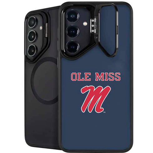 University of Mississippi Ole Miss Blue Galaxy S25 Plus Kickstand Case