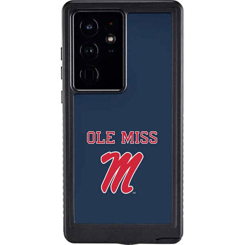 University of Mississippi Ole Miss Blue Galaxy S24 Ultra Waterproof Case