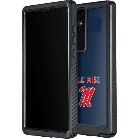 University of Mississippi Ole Miss Blue Galaxy S24 Ultra Waterproof Case