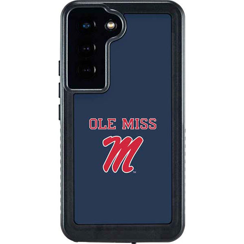 University of Mississippi Ole Miss Blue Galaxy S24 Waterproof Case