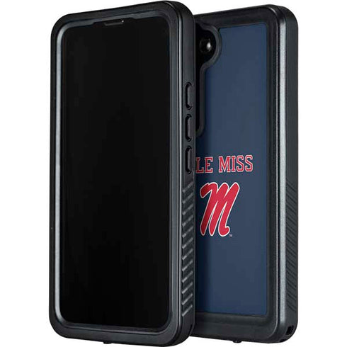 University of Mississippi Ole Miss Blue Galaxy S24 Waterproof Case