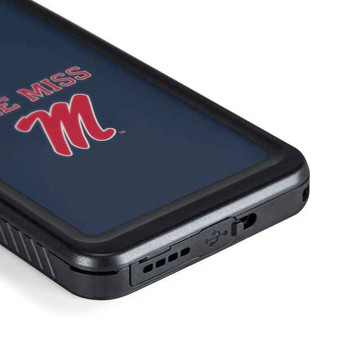 University of Mississippi Ole Miss Blue Galaxy S24 Waterproof Case