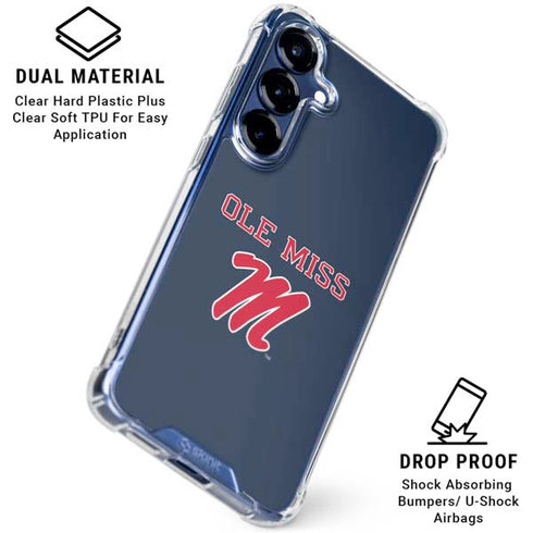University of Mississippi Ole Miss Blue Galaxy S25 Clear Case