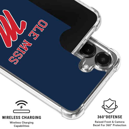 University of Mississippi Ole Miss Blue Galaxy S26 Plus Clear Case