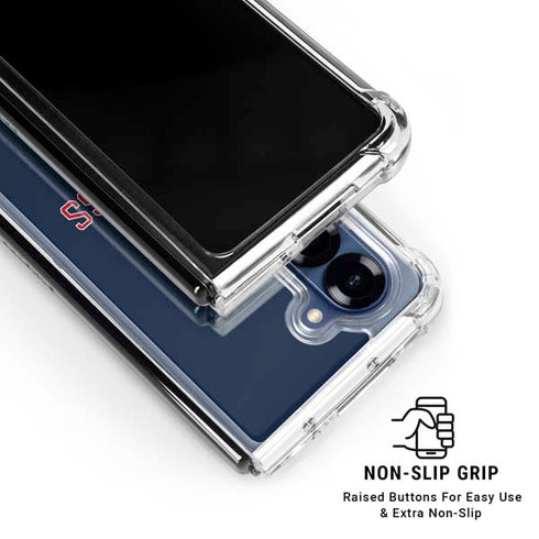 University of Mississippi Ole Miss Blue Galaxy Z Fold7 Clear Case