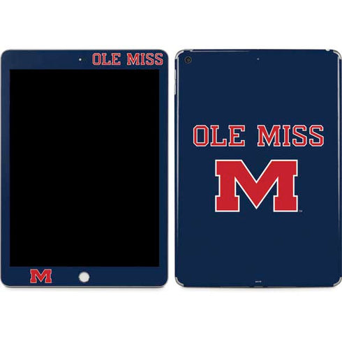 University of Mississippi Ole Miss Blue Apple iPad Skin