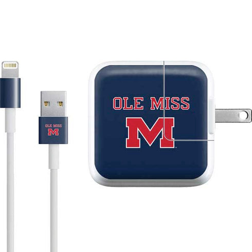 University of Mississippi Ole Miss Blue iPad Charger (10W USB) Skin