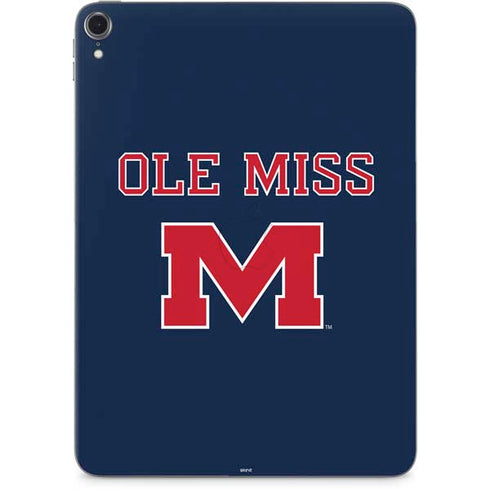 University of Mississippi Ole Miss Blue Apple iPad Pro Skin