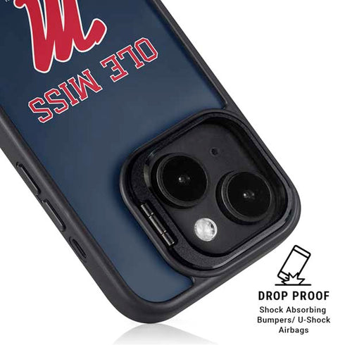 University of Mississippi Ole Miss Blue iPhone 14 Plus Kickstand Case