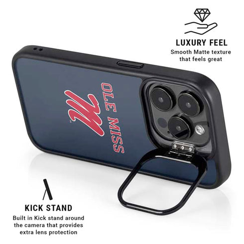University of Mississippi Ole Miss Blue iPhone 14 Pro Max Kickstand Case