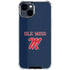 University of Mississippi Ole Miss Blue iPhone 15 Clear Case