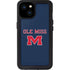 University of Mississippi Ole Miss Blue iPhone 15 Plus Waterproof Case