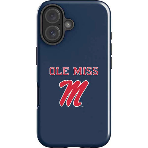 University of Mississippi Ole Miss Blue iPhone 16 Plus Impact Case
