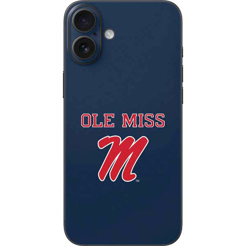 University of Mississippi Ole Miss Blue iPhone 16 Plus Skin