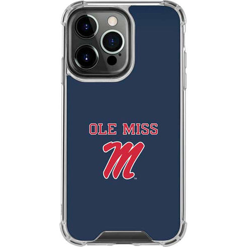 University of Mississippi Ole Miss Blue iPhone 16 Pro Clear Case
