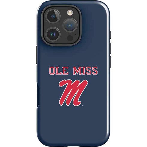 University of Mississippi Ole Miss Blue iPhone 16 Pro Max Impact Case