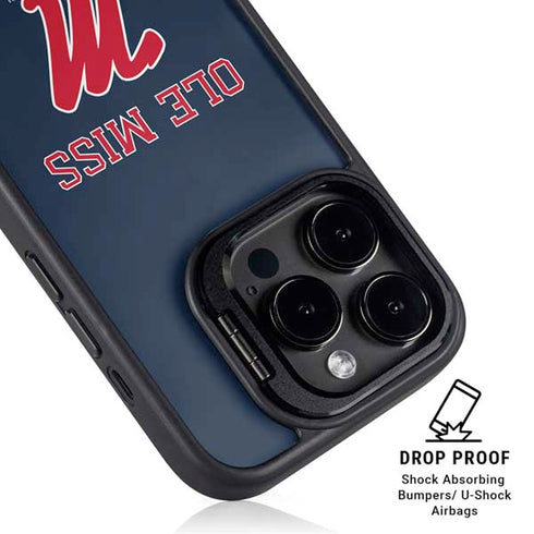 University of Mississippi Ole Miss Blue iPhone 16 Pro Max Kickstand Case
