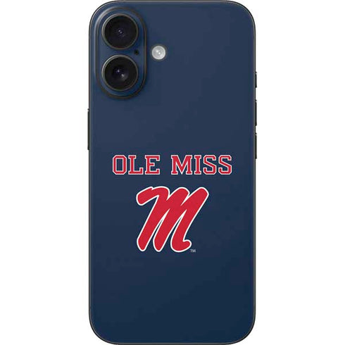 University of Mississippi Ole Miss Blue iPhone 16 Skin