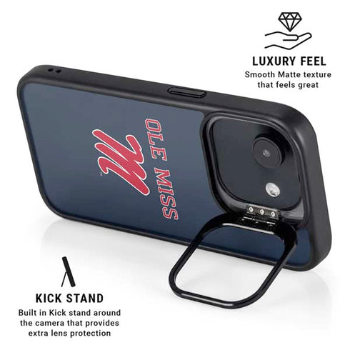 University of Mississippi Ole Miss Blue iPhone 16e Kickstand Case