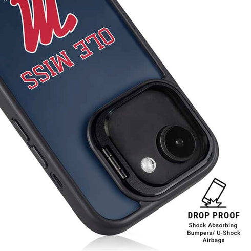 University of Mississippi Ole Miss Blue iPhone 16e Kickstand Case