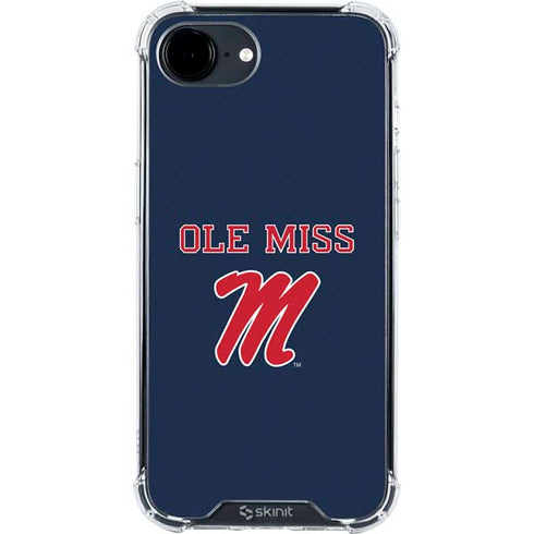 University of Mississippi Ole Miss Blue iPhone 16e Clear Case
