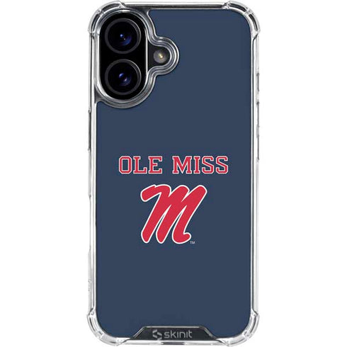University of Mississippi Ole Miss Blue iPhone 17 Clear Case